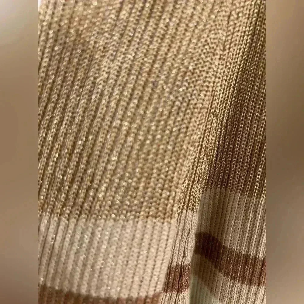 Sparkling Multiple Colors Stripe Cardigan Sweater… - image 8